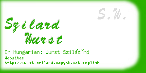 szilard wurst business card